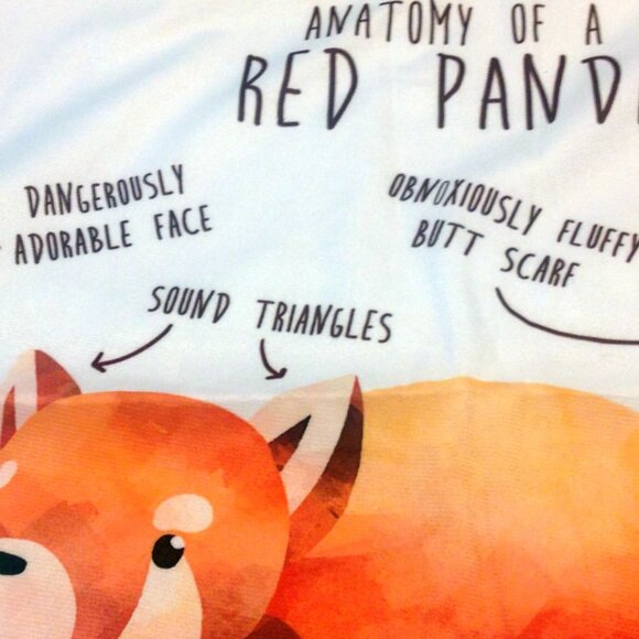 Humorous Red Panda Pillow Cover - Picture 2 of 4